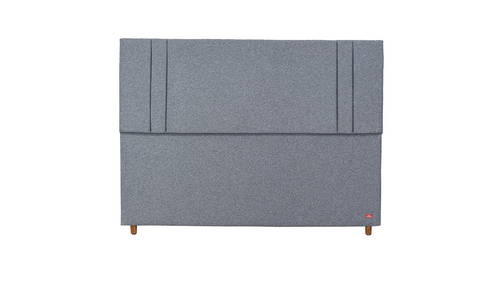 Cabeceira Estofada Âmbar Cinza Tecido Bouclé