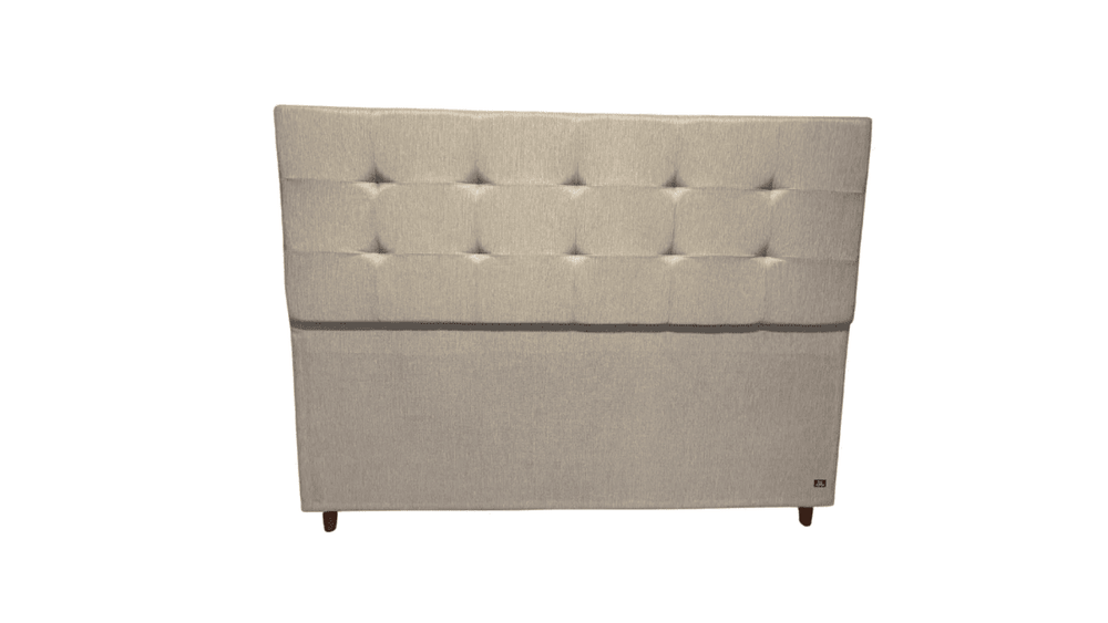 Cabeceira Estofada Diamond Areia Tecido Linho - Orthocrin