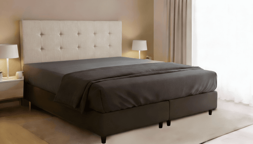 Cabeceira Estofada Diamond Areia Tecido Linho - Orthocrin