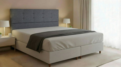 Cabeceira Estofada Diamond Cinza Tecido Bouclé - Orthocrin