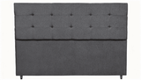 Cabeceira Estofada Diamond Dark Tecido Linho - Orthocrin