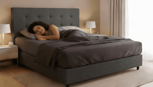 Cabeceira Estofada Diamond Dark Tecido Linho - Orthocrin