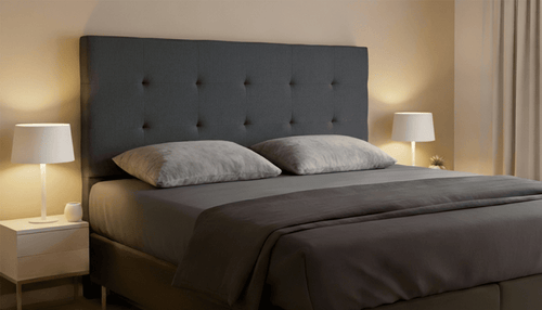 Cabeceira Estofada Diamond Dark Tecido Linho - Orthocrin