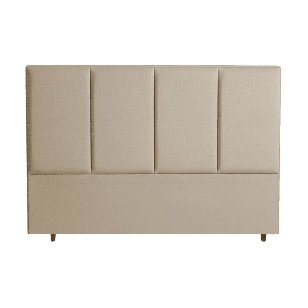 Cabeceira Estofada Garnet Areia Tecido Linho - Orthocrin