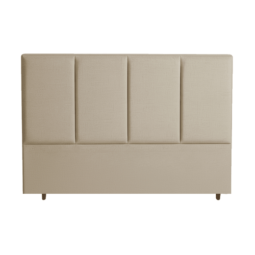Cabeceira Estofada Garnet Areia Tecido Linho - Orthocrin