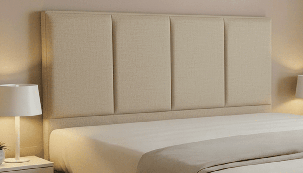 Cabeceira Estofada Garnet Areia Tecido Linho - Orthocrin