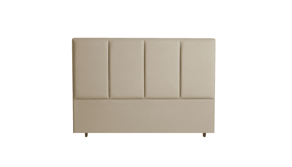 Cabeceira Estofada Garnet Areia Tecido Linho - Orthocrin