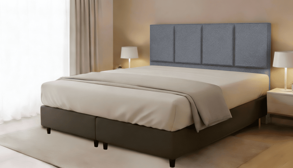 Cabeceira Estofada Garnet Cinza Tecido Bouclé - Orthocrin