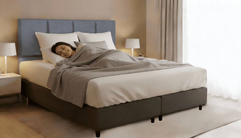 Cabeceira Estofada Garnet Cinza Tecido Bouclé - Orthocrin