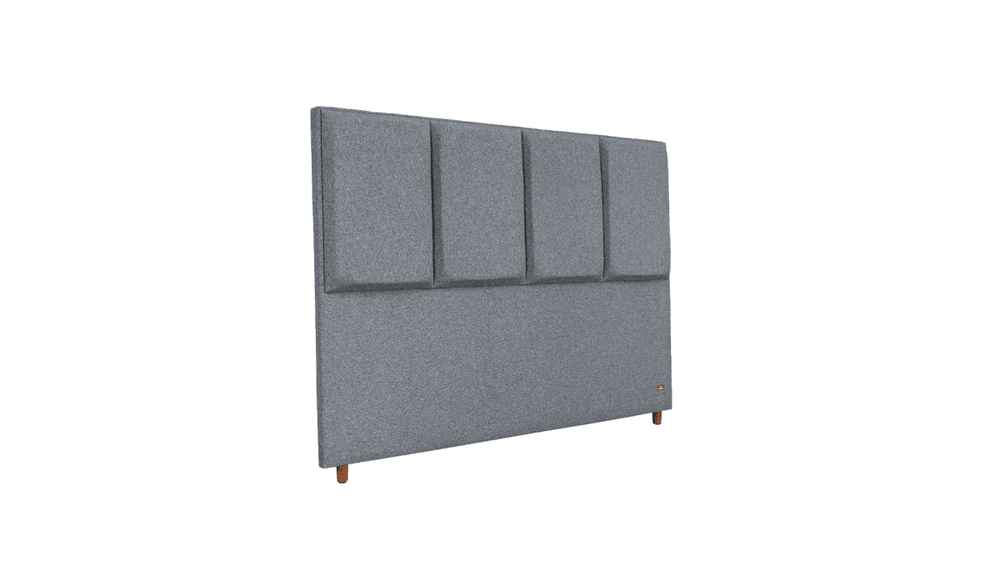 Cabeceira Estofada Garnet Cinza Tecido Bouclé - Orthocrin