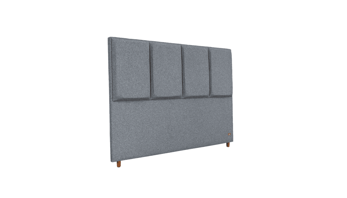 Cabeceira Estofada Garnet Cinza Tecido Bouclé - Orthocrin