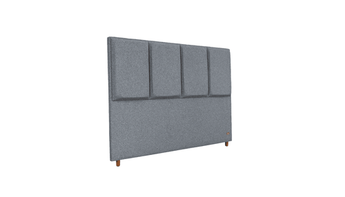 Cabeceira Estofada Garnet Cinza Tecido Bouclé - Orthocrin