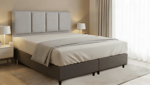 Cabeceira Estofada Garnet Cinza Tecido Facto - Orthocrin