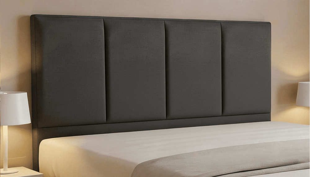 Cabeceira Estofada Garnet Dark Tecido Linho - Orthocrin
