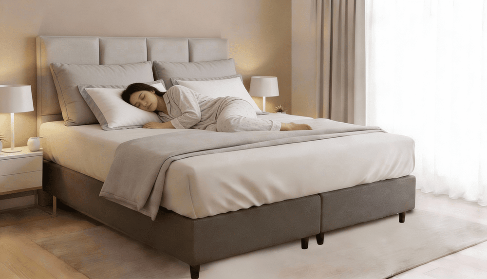 Cabeceira Estofada Garnet Sépia Tecido Facto - Orthocrin