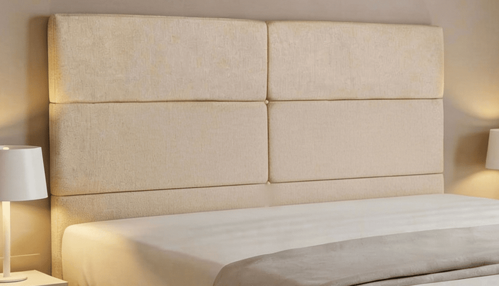 Cabeceira Estofada Lotus Areia Tecido Linho - Orthocrin