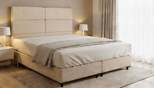 Cabeceira Estofada Lotus Areia Tecido Linho - Orthocrin