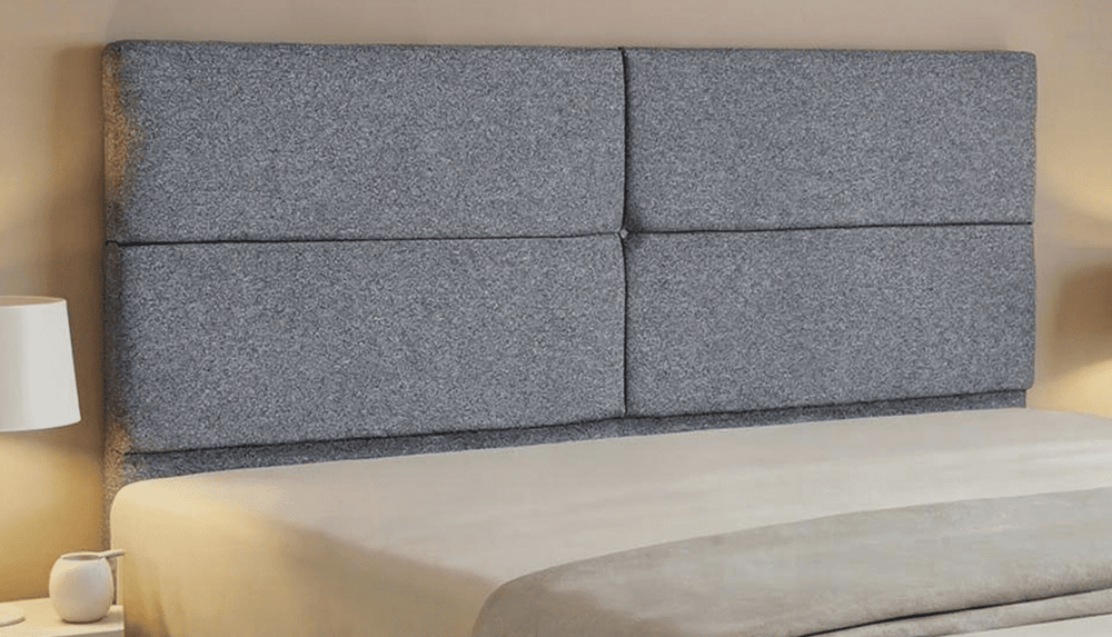 Cabeceira Estofada Lotus Cinza Tecido Bouclé - Orthocrin