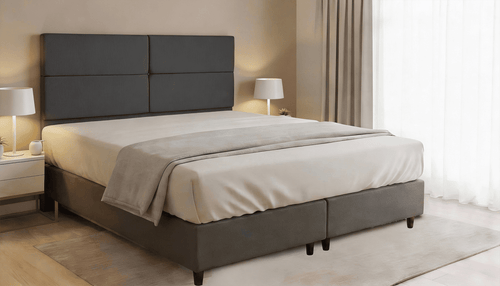 Cabeceira Estofada Lotus Dark Tecido Linho - Orthocrin