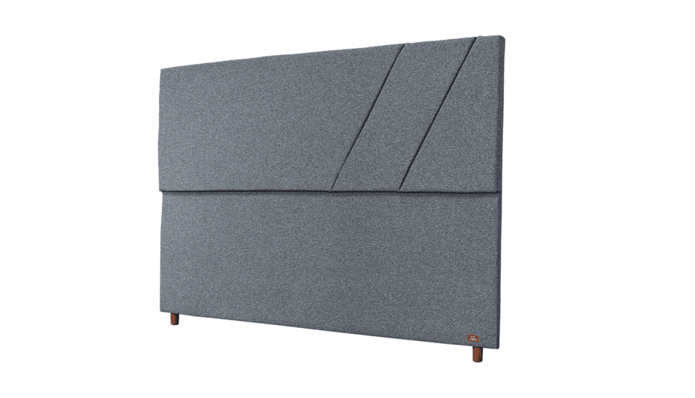 Cabeceira Estofada Topázio Cinza Tecido Bouclé - Orthocrin