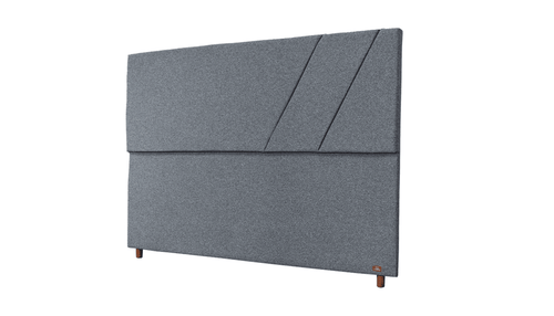 Cabeceira Estofada Topázio Cinza Tecido Bouclé - Orthocrin