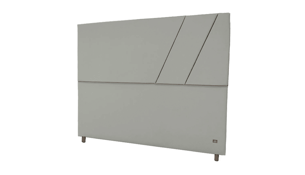 Cabeceira Estofada Topázio Cinza Tecido Facto - Orthocrin