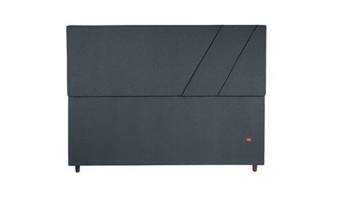 Cabeceira Estofada Topázio Dark Tecido Linho - Orthocrin