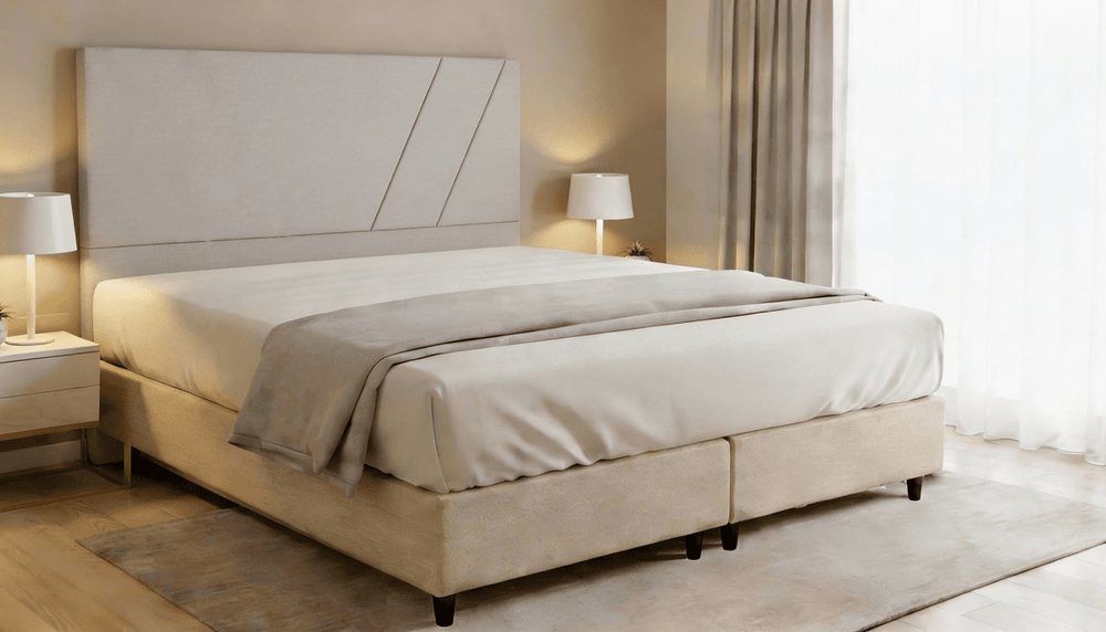 Cabeceira Estofada Topázio Sépia Tecido Facto - Orthocrin