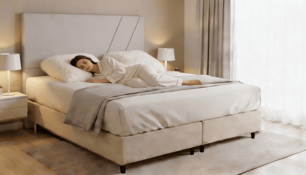 Cabeceira Estofada Topázio Sépia Tecido Facto - Orthocrin