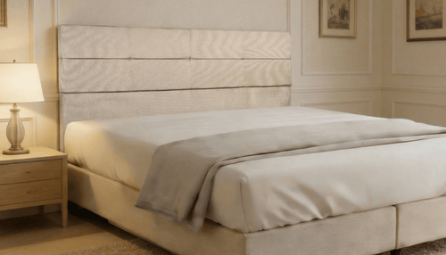 Cabeceira Estofada Verbena Areia Tecido Linho - Orthocrin