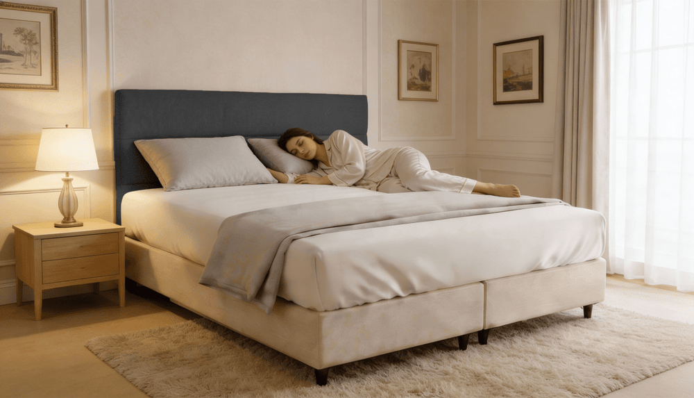 Cabeceira Estofada Verbena Dark Tecido Linho - Orthocrin