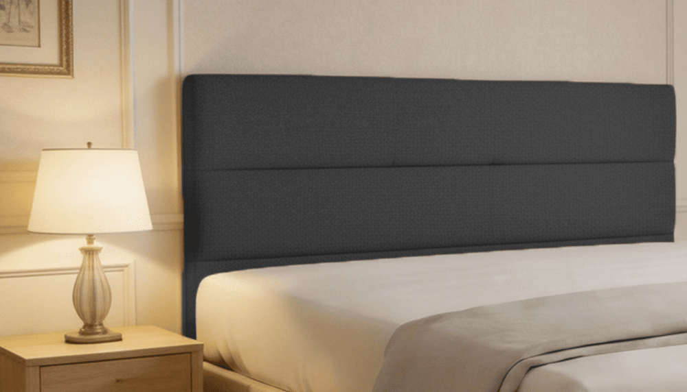 Cabeceira Estofada Verbena Dark Tecido Linho - Orthocrin