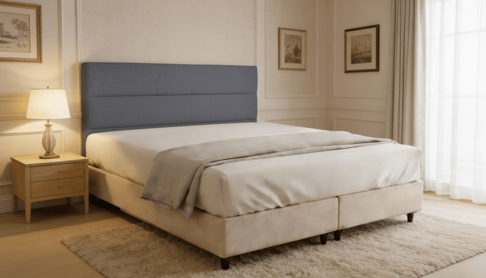 Cabeceira Estofada Verbena Dark Tecido Linho - Orthocrin