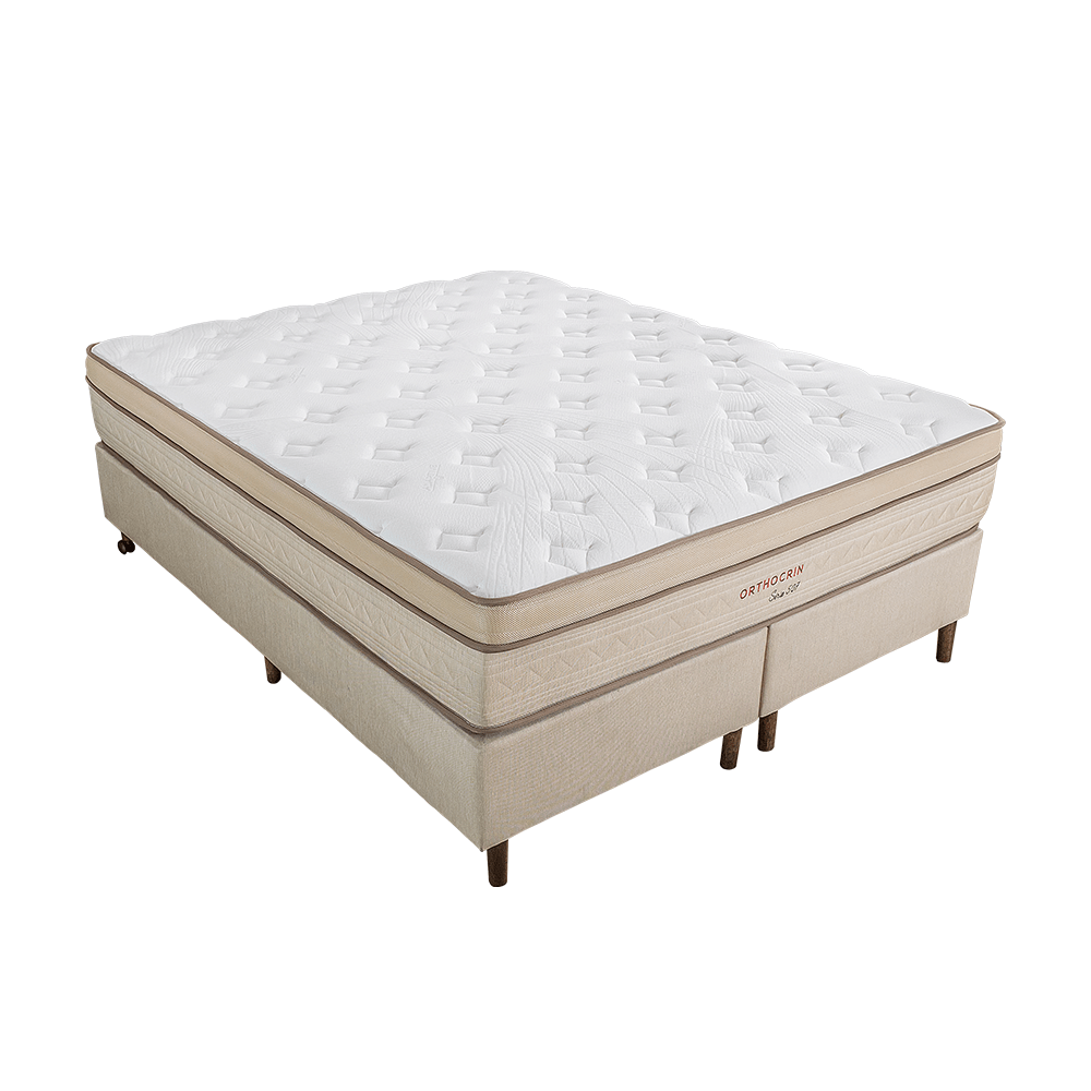 (Colchão + Box!) Colchão de Molas Ensacadas Série 507 HR Gel + Box Linho Areia - Orthocrin