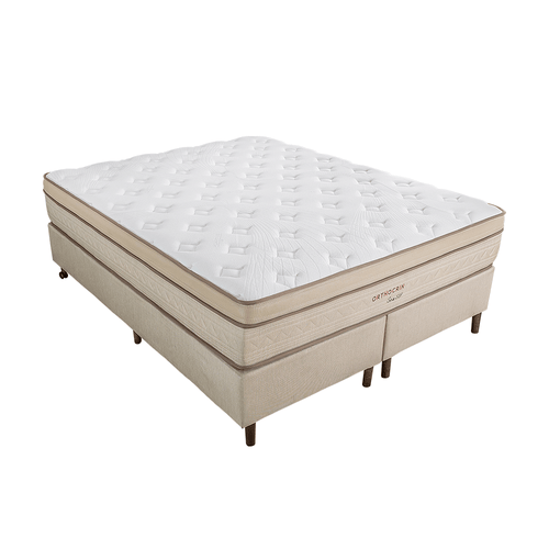 (Colchão + Box!) Colchão de Molas Ensacadas Série 507 HR Gel + Box Linho Areia - Orthocrin