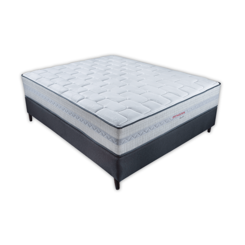 (Colchão + Box) Conjunto de Molas Ensacadas Série 501 + Box Sommier Plus Dark - Orthocrin
