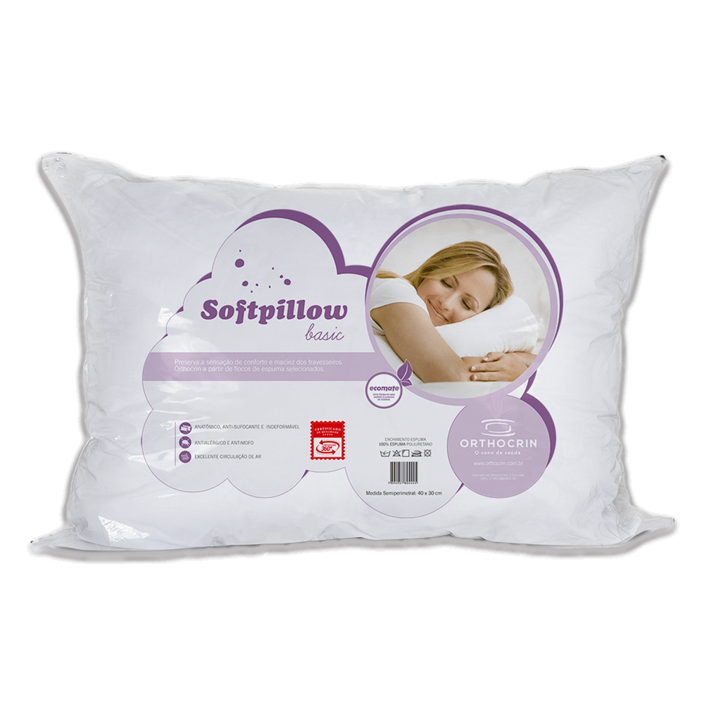 Travesseiro de Flocos de Espuma Softpillow Basic