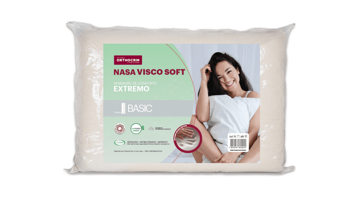Travesseiro da NASA Visco Soft Basic - Orthocrin