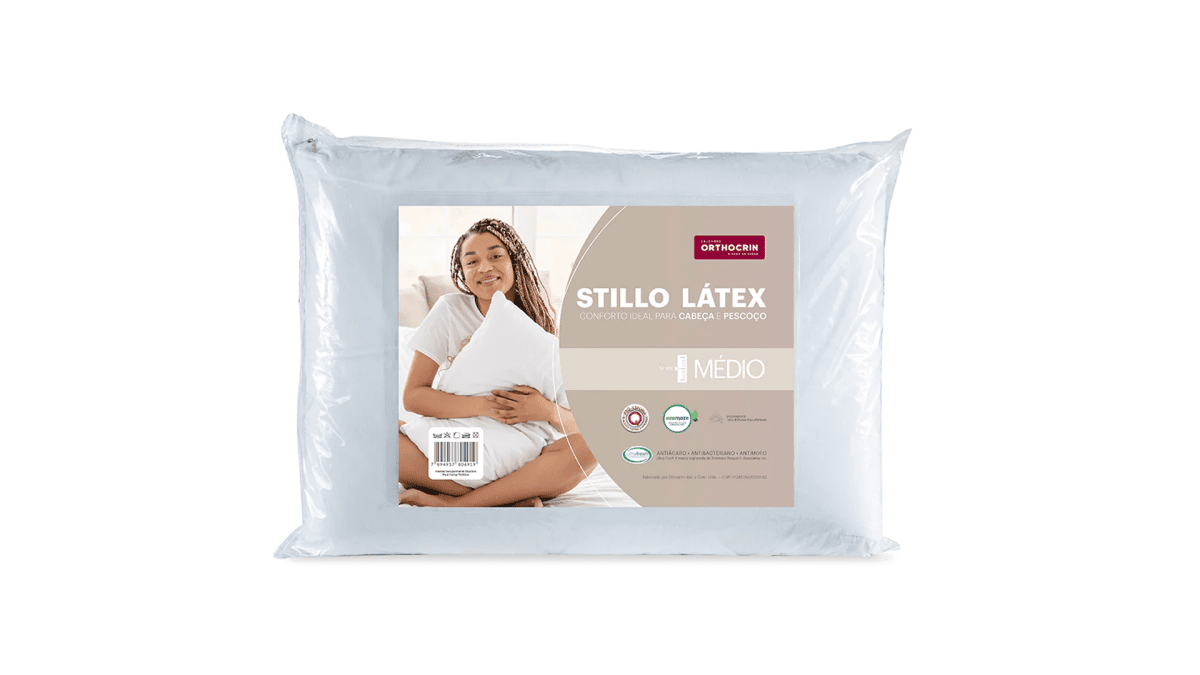 Travesseiro de Alto Suporte Stillo Látex Médio - Orthocrin