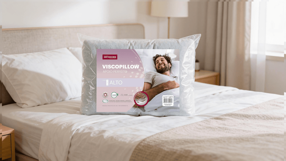 Travesseiro de Espuma Viscoelástica Viscopillow Alto - Orthocrin