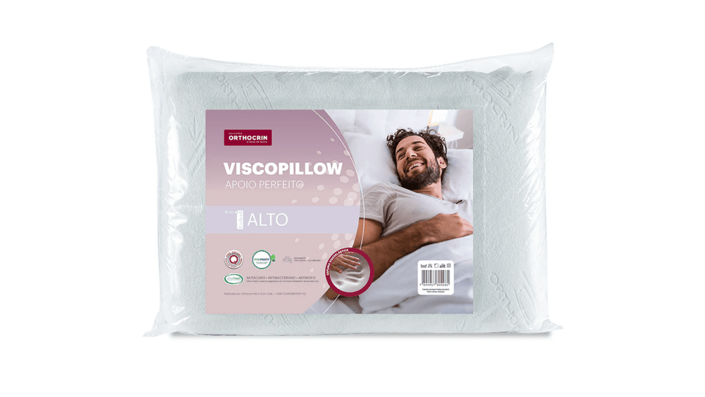Travesseiro de Espuma Viscoelástica Viscopillow Alto - Orthocrin