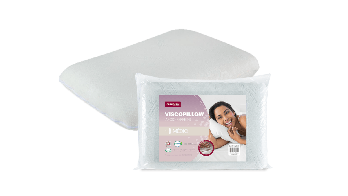 Travesseiro Espuma Viscoelástica Viscopillow Médio - Orthocrin