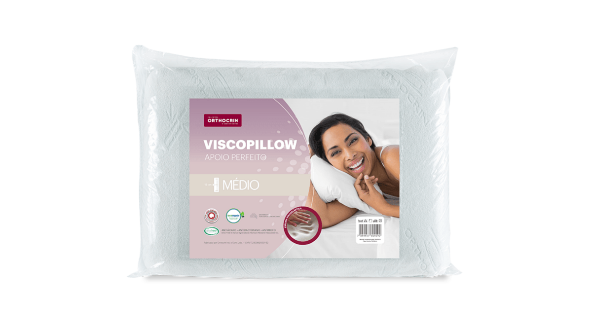 Travesseiro Espuma Viscoelástica Viscopillow Médio - Orthocrin