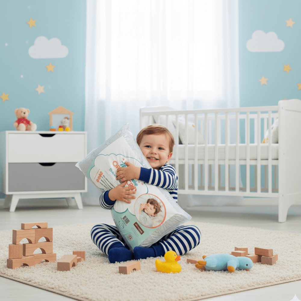 Travesseiro Infantil Bebê Meu Primeiro Orthocrin Visco 35x55x4 - Orthocrin