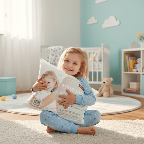 Travesseiro Infantil de Flocos de Espuma HR Stillo Látex Kids 28x35x10 cm - Orthocrin