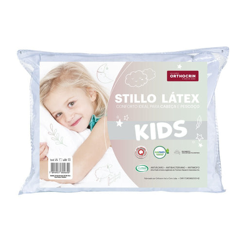 Travesseiro Infantil Stillo Látex Kids 28x35x10 cm - Orthocrin