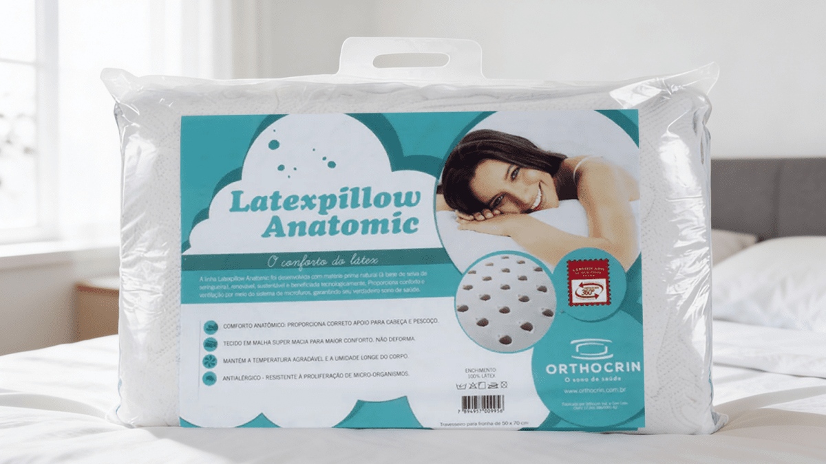 Travesseiro Latewpillow Anatômico Cervical Látex - Orthocrin