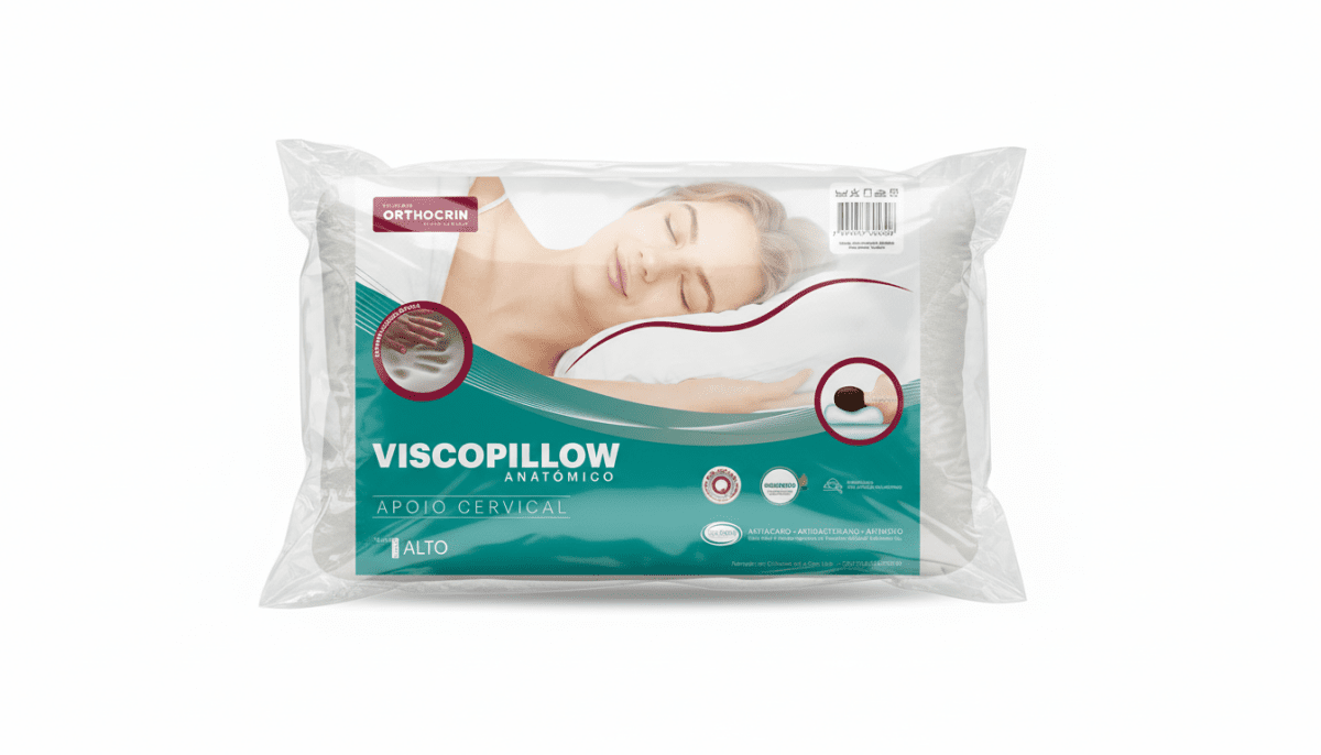 Travesseiro Viscopillow Anatômico Cervical Visco - Orthocrin